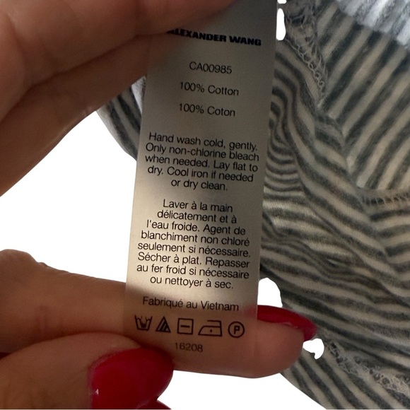T Alexander Wang Cropped Twist Tee M - Picture 5 of 5